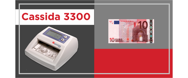 Обновлена версия П.О. автоматического детектора Cassida 3300 для новой модификации банкнот достоинством 10 Евро